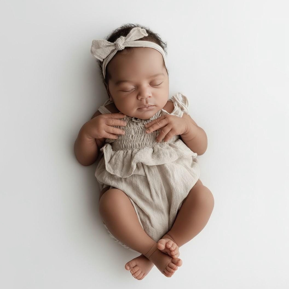 Baby Clothing Accessories - Реквизит для фотосессии новорожденных: Желтый льняной