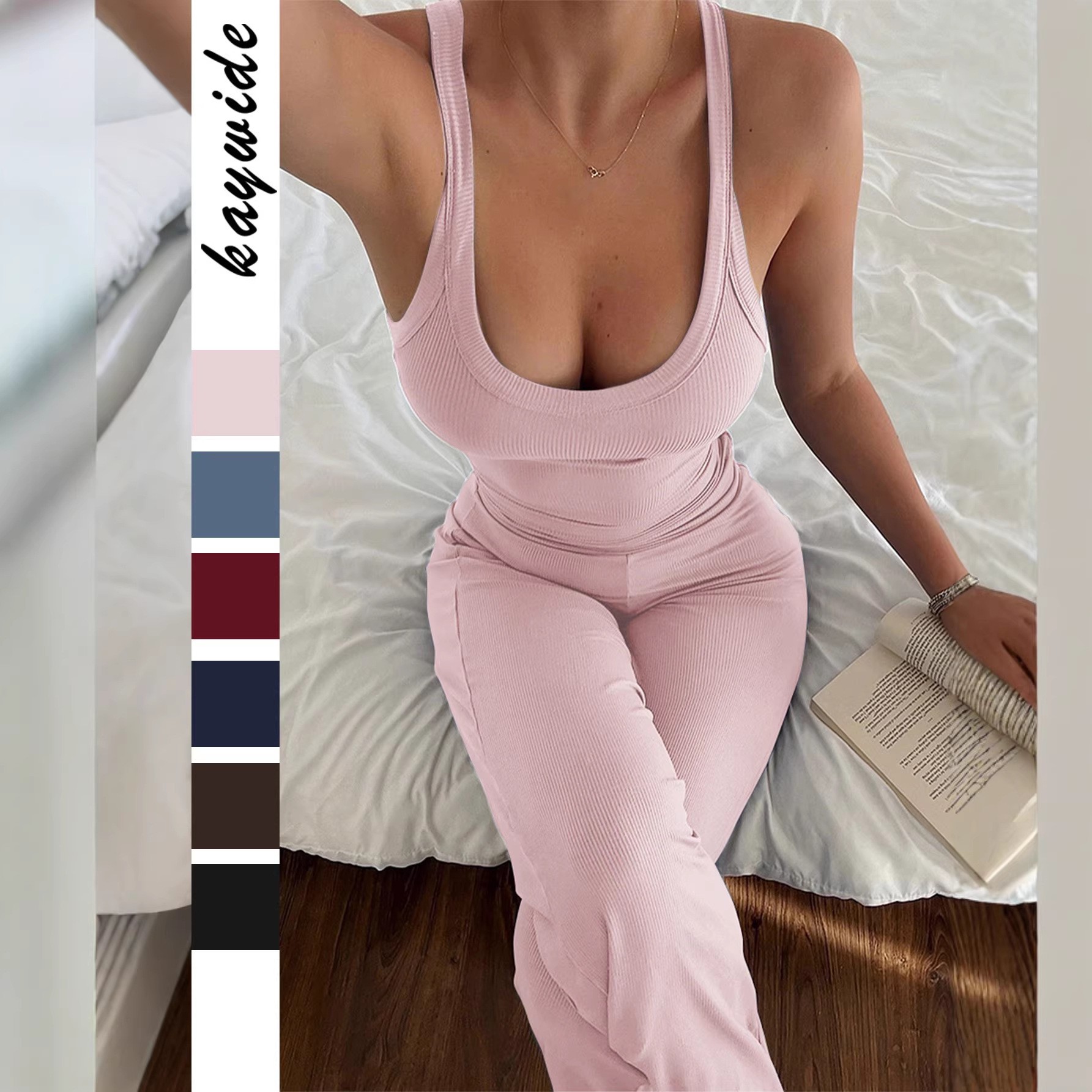Summer Short Set - Весенне-летний женский спортивный комплект: топ без