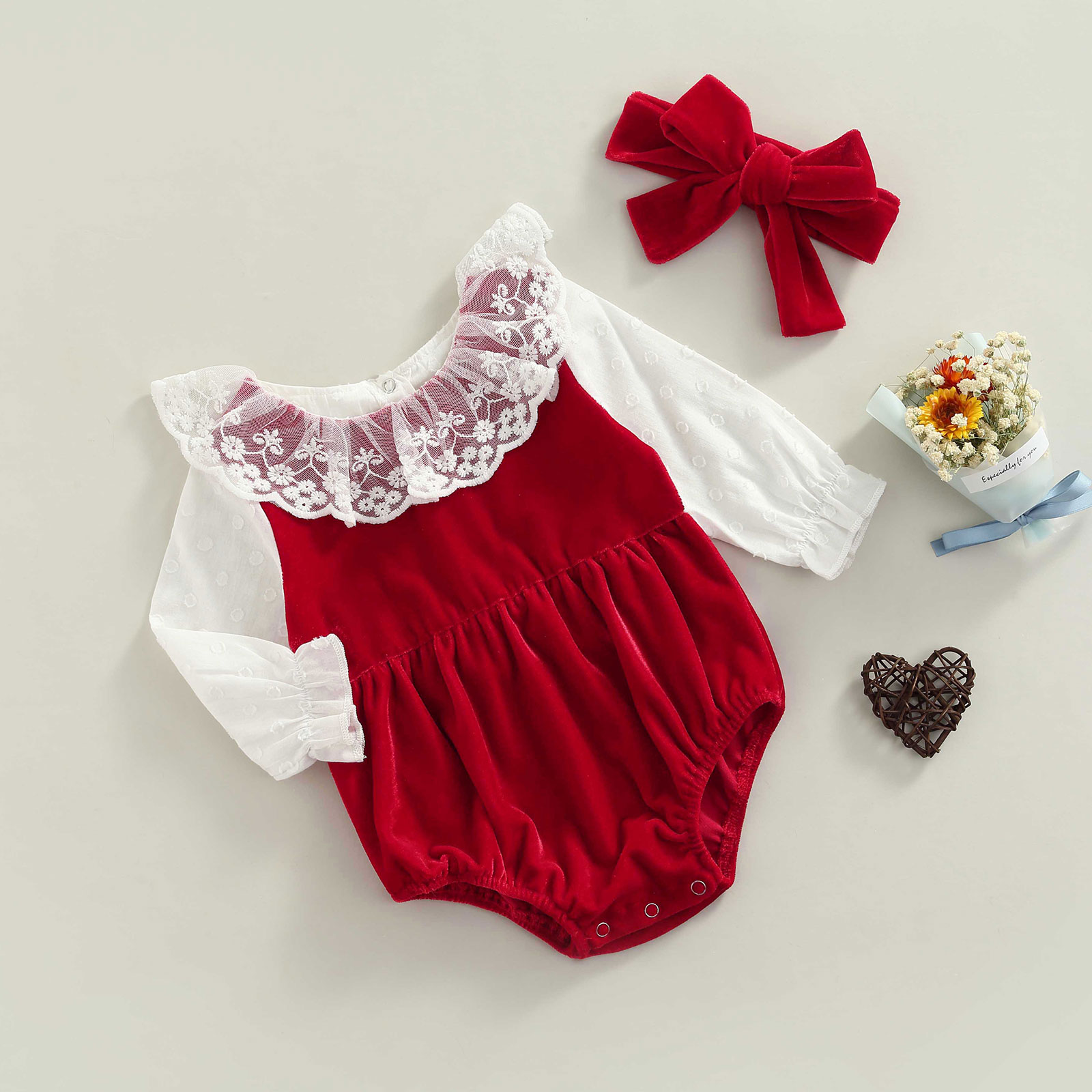 Baby Clothing Outlet - Весенне-зимние комбинезоны для новорожденных девочек, бархатные