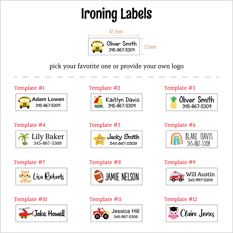Пользовательские гладильные эт – обзор и цена Baby Clothing Labels